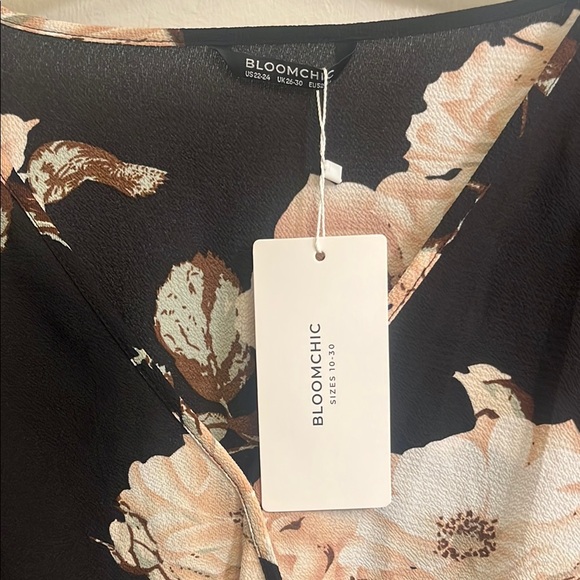 BloomChic Floral V-Neck Midi Dress - Picture 2 of 4